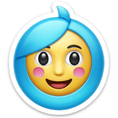 Crea un emoji de la verificación de tik tok casi parecido sticker