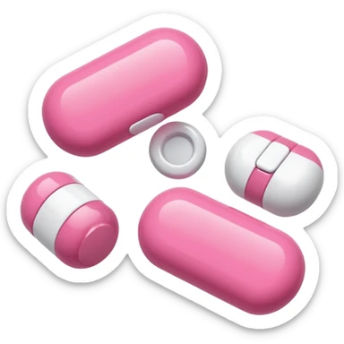 pink and white medication sticker