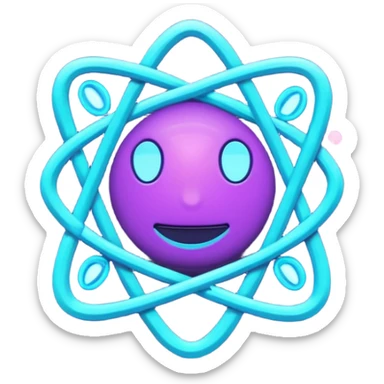 futuristic minimalistic emoji icon, glowing letters "SANG" made of three neon lines merging together, representing Storm, Atom and NoizeGames, neon purple (#8B5CF6) and cyan (#00E0FF) glow, dark tech background, unity and energy vibe, 1:1 aspect ratio sticker