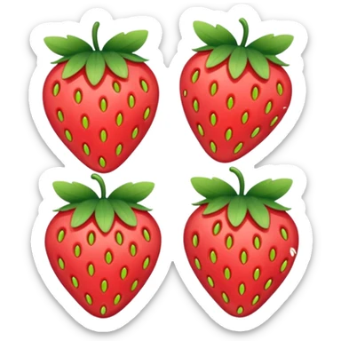 Strawberry hairclips sticker