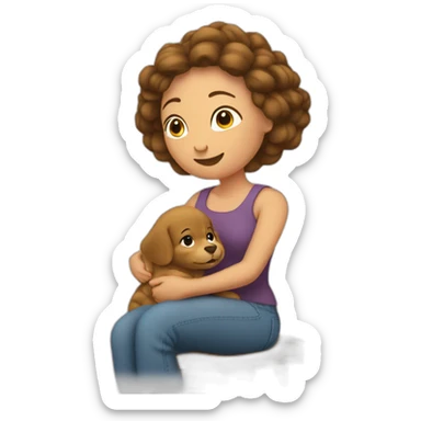 Mamy avec sa petite file sticker