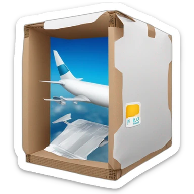 ENVIAR PRODUCTOS EN CAJAS POR AVION sticker