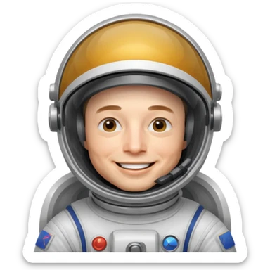 Elon Musk in the space Happy sticker