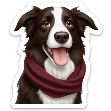 maroon scarf, texas A&M, Border collie  sticker