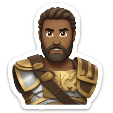 leonidas face hair is sticker