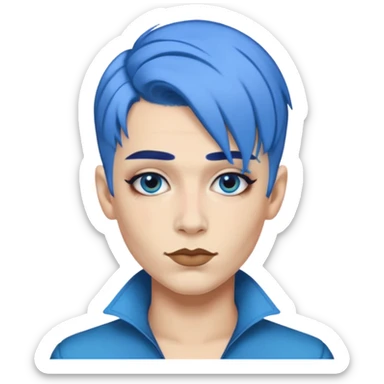 blue hair drag king fabulous makeup sticker