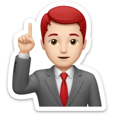 mach mir einen Trader der an der Börse arbeitet der so mit dem Finger nach oben zeigt sticker