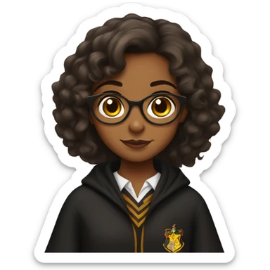 brown girl in harry potter outfit sticker