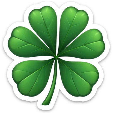 A completely black five leaf clover sticker