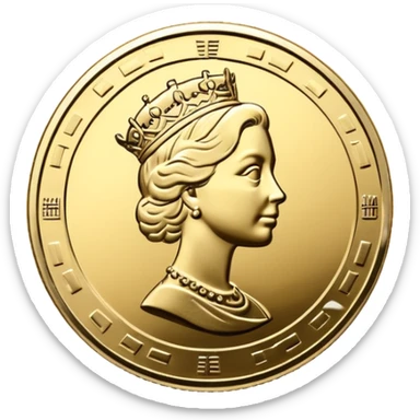 A BRITISH POUND COIN sticker