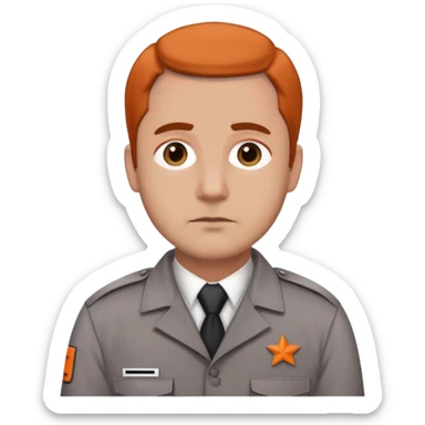 a mugshot of the actor from the office serie sticker
