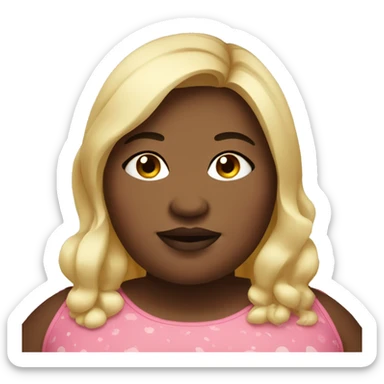 Fat girl with hyperpigmentation  sticker