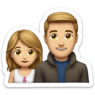 Homme qui tombe sous le charme d’une fille sticker