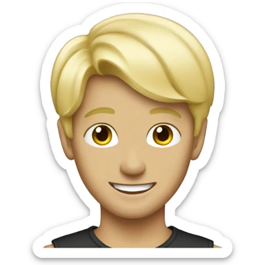 blonde boys with stylish smiles sticker