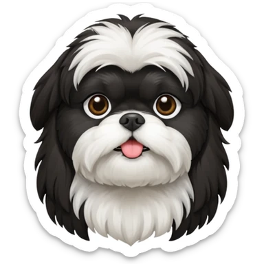 black Shih-Tzu sticker