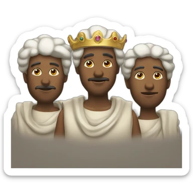 three wise men christmas sticker