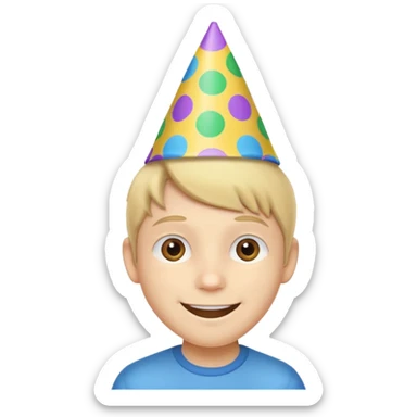 party hatted boy sticker