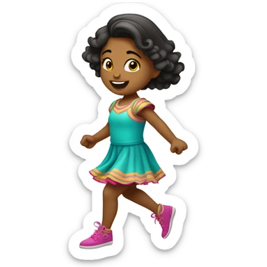 Niña bailando sticker