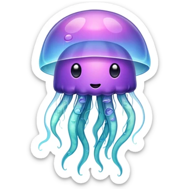 jellyfish with play button sticker