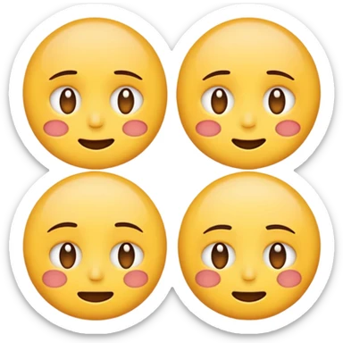 emoji face showing multiple emotions at once, happy on one side and sad on the other sticker