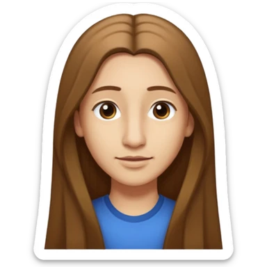 Make a emoji of a person with light skin with long nose hair that goes down like 2 inchis with long hair and with not that much hair and with his hair brown sticker