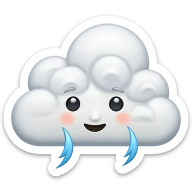 windy cloud sticker