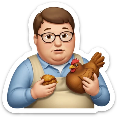 can you do  Peter Griffin stand and eat chicken thighs sticker