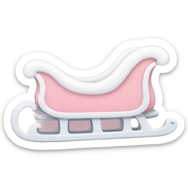 light pink sleigh sticker