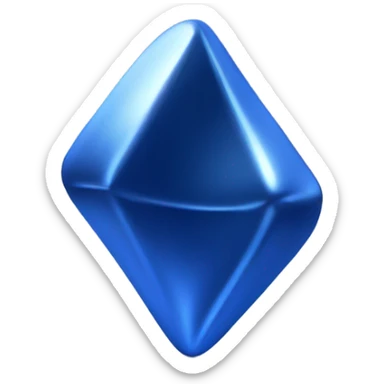 a single piece of cobalt metal sticker