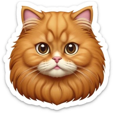 cinematic-adorable-big-eyed-fluffy-solid ginger-persian-cat-portrait-emoji,-head-tilted-playfully-with-a-sweet-expression,-fluffy-solid ginger-fur,-simplified-yet-irresistibly-cute-features-with-large,-expression, solid ginger persian cat sticker