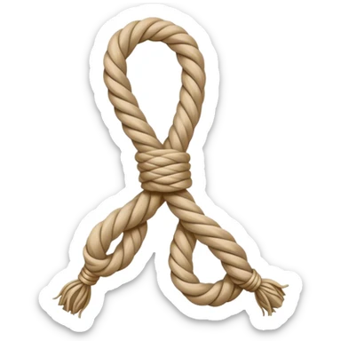 A rope tied into a slip knot sticker