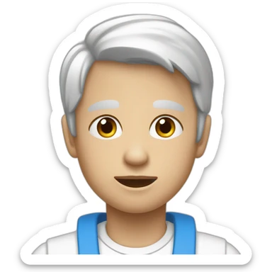 Un garçon blanc qui a une blessure sous les yeux sticker