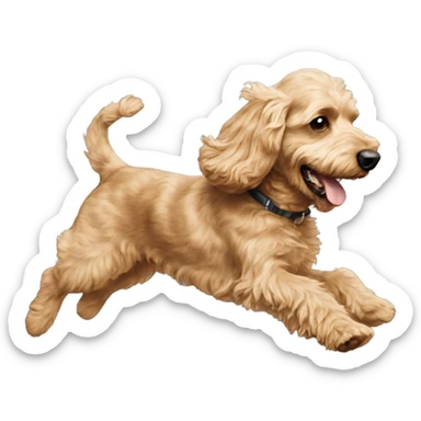 Cockapoo running sticker