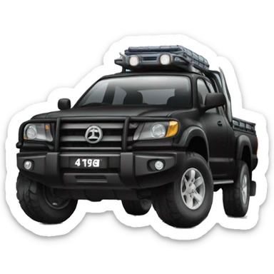 Black 4WD Ute sticker