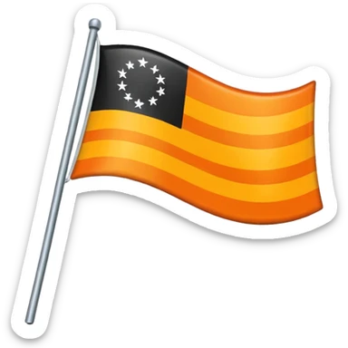 I want a flag emoji 🚩🚩 like this but flag should be orange sticker