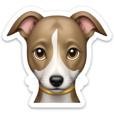 Create a brindle whippet emoji sticker