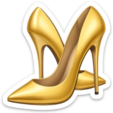 a pair of gold stilettos sticker