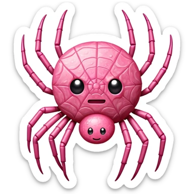 kawaii spider EMOJI made of SPAM MEAT sticker
