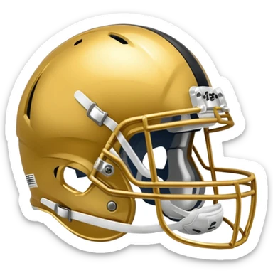 College football player helmet in gold color  sticker