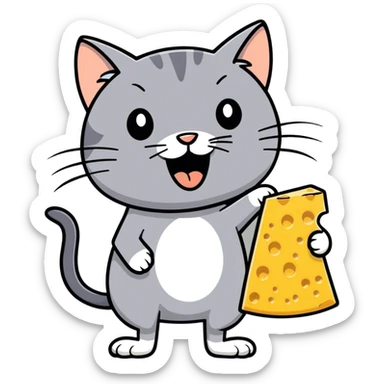 Tom and Jerry hungry sticker