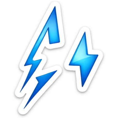 versus symbol with lightning between sticker