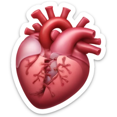 Heart organ sticker