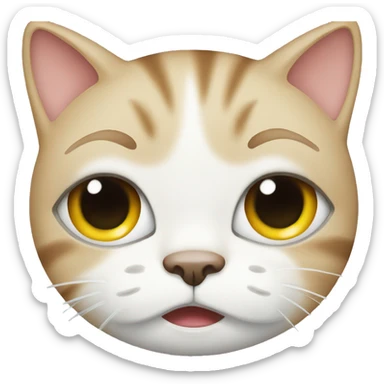 cat crying wit a lot tears sticker