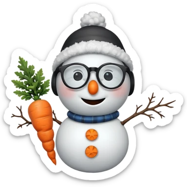 snowman wearing cool glasses sticker