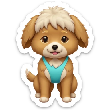 dog in a bikini sticker
