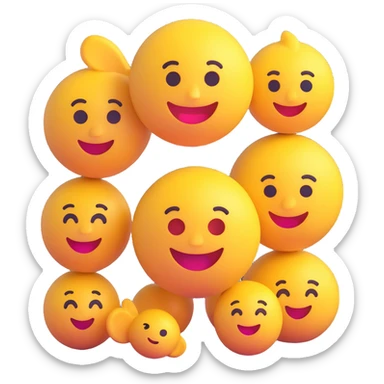 3D emoji style combining company and profile elements sticker