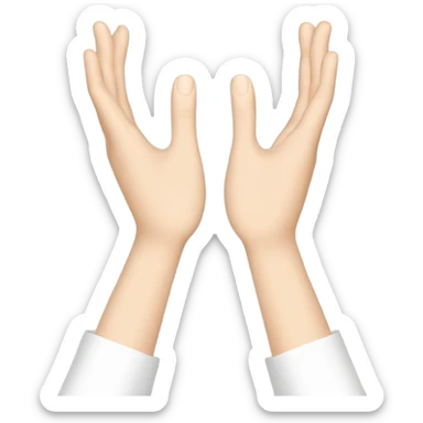 CREATE A PROFFESIONAL IMGAGE. Two hands placed firmly together, meaning please or thank you in Japanese culture. A common alternative use for this emoji is for prayer, using the same gesture as praying hands. MAKE IT HANDS OF WOMEN sticker
