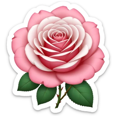 rose shape flower, no stem, no leaves, now make the whole flower COMPLETELY WHITE sticker