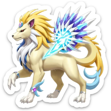 Entei-Raikou-Solgaleo-Suicune-Electrike-Manectric-fusion-creature (full body) sticker