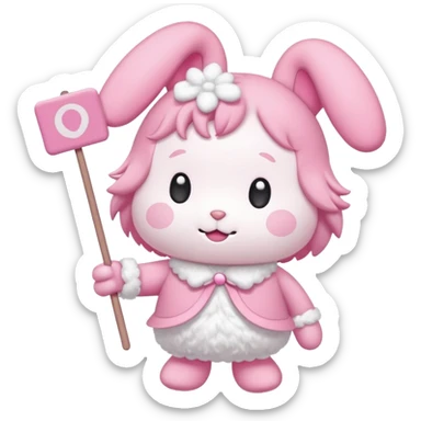 cute mymelody with sign that says great work sticker